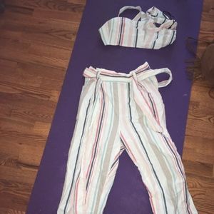 Forever 21 Crop Top & Pants Set